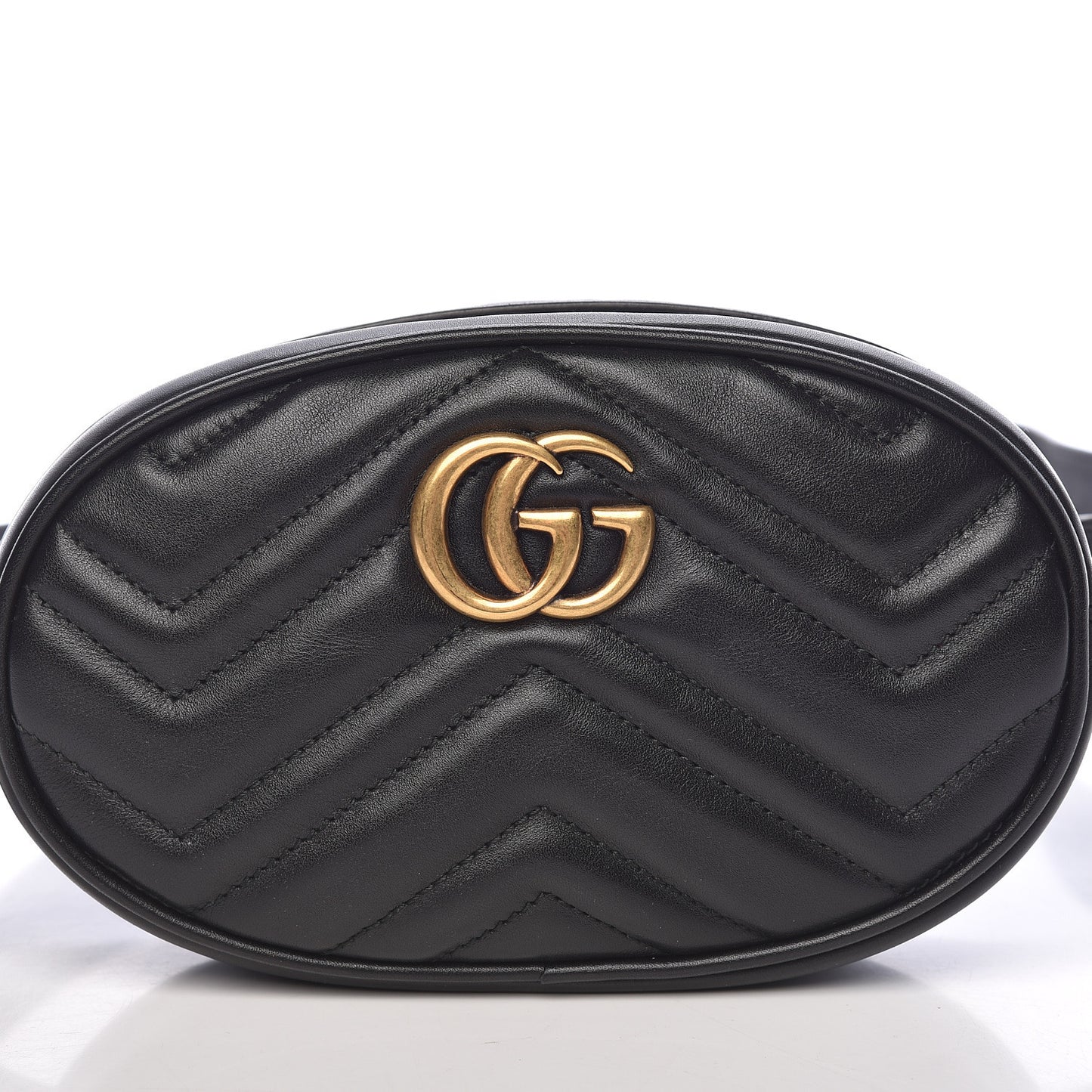 Calfskin Matelasse GG Marmont Belt Bag 85 34 Black