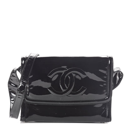 Chanel Patent CC Flap Shoulder Bag Black 1 of 9