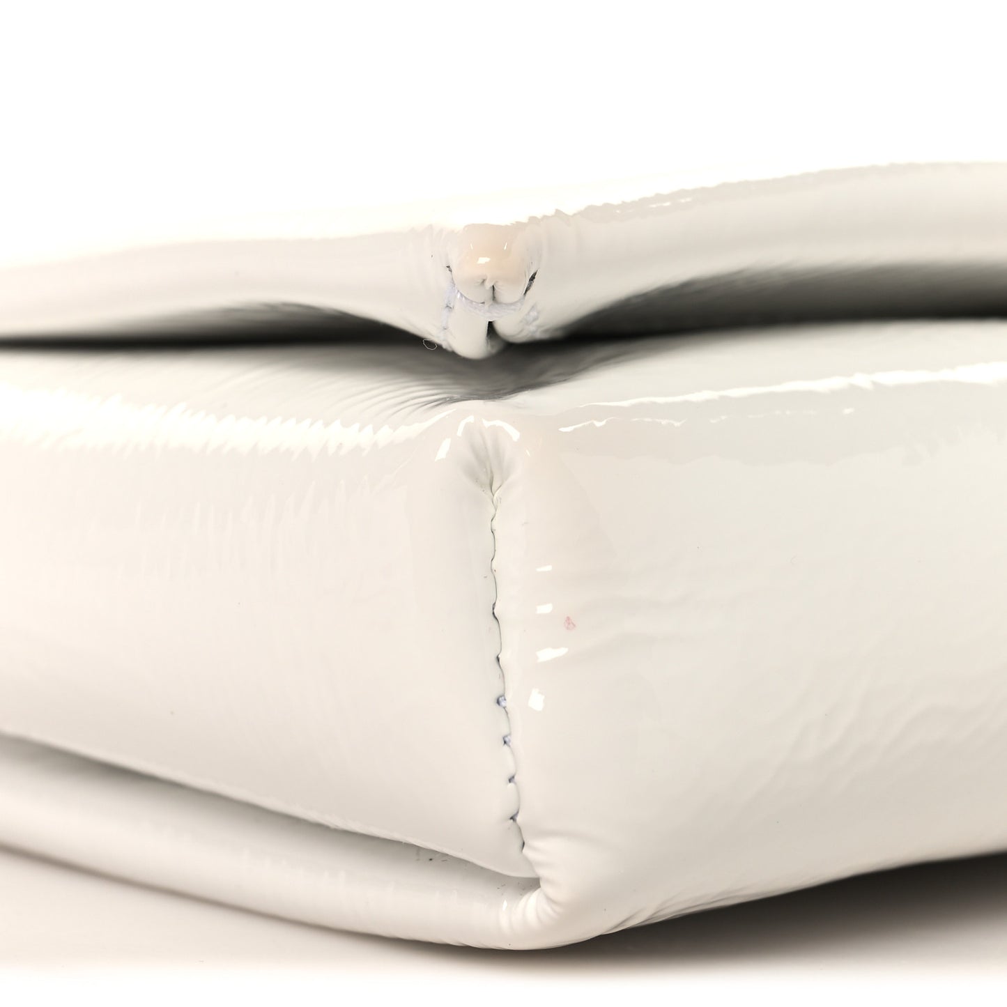 Naplak Patent Calfskin Monochrome Small Loubi54 Shoulder Bag White