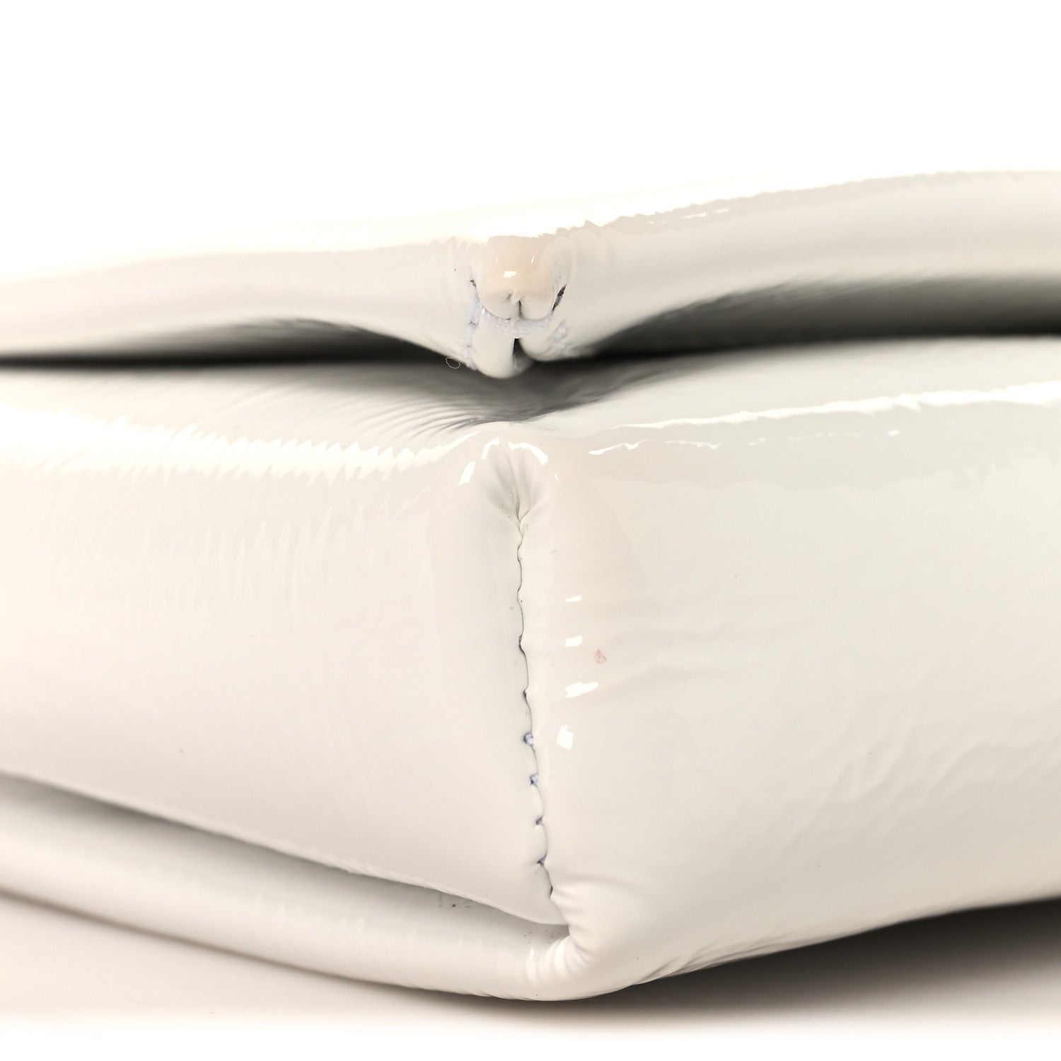 Christian Louboutin Naplak Patent Calfskin Monochrome Small Loubi54 Shoulder Bag White 8 of 9