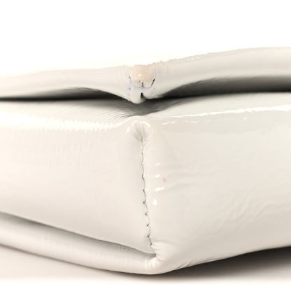 Christian Louboutin Naplak Patent Calfskin Monochrome Small Loubi54 Shoulder Bag White 8 of 9