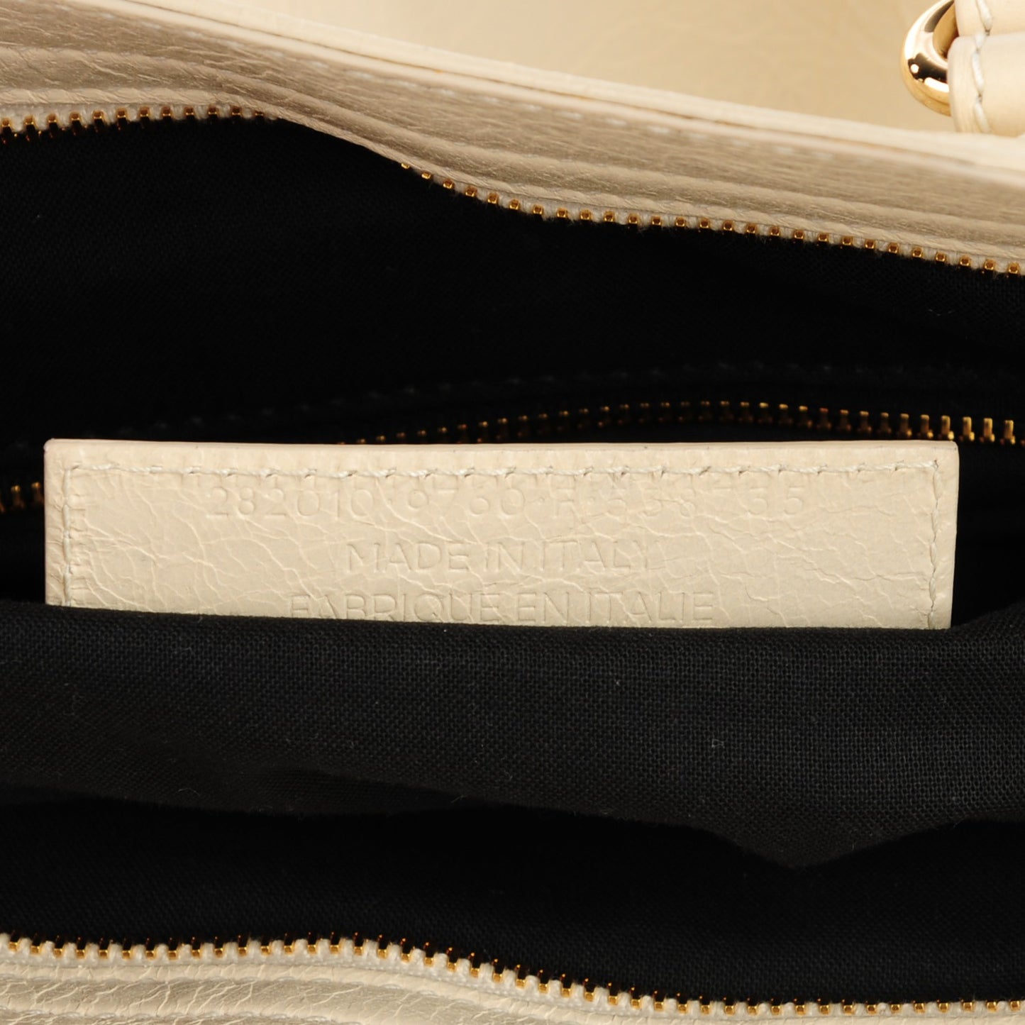 Agneau Giant 12 Gold Hardware Velo Blanc Creme Light Craie