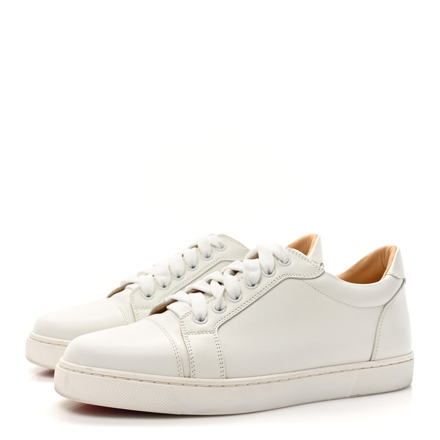Christian Louboutin Calfskin Vieira Flat Sneakers 38 White 3 of 11