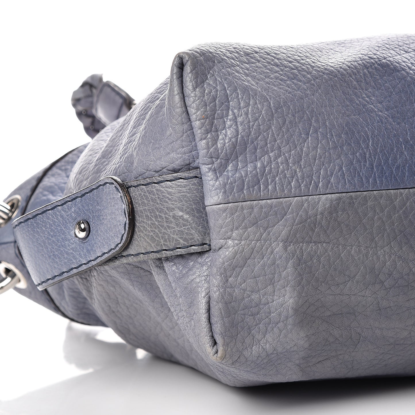 Calfskin Medium Bamboo Bar Shoulder Bag Blue