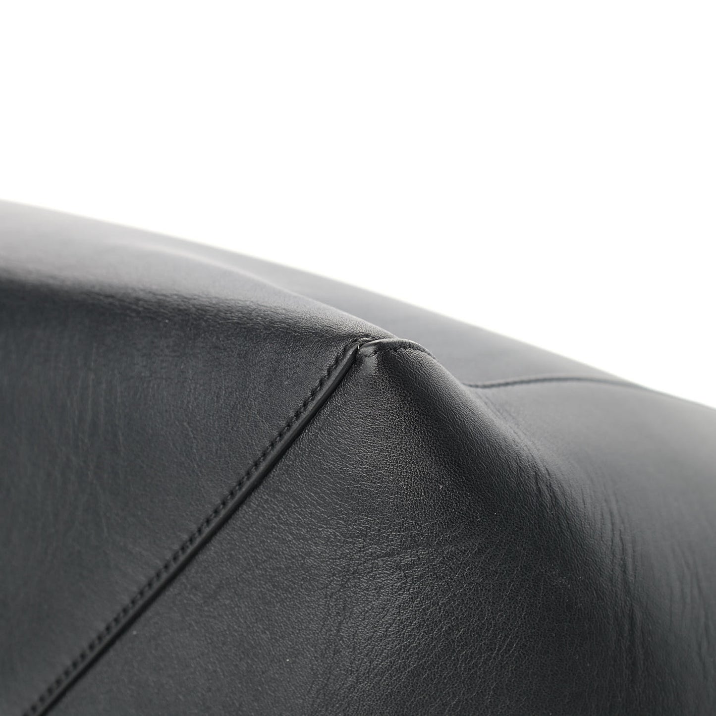Calfskin Large Clasp Cabas Black