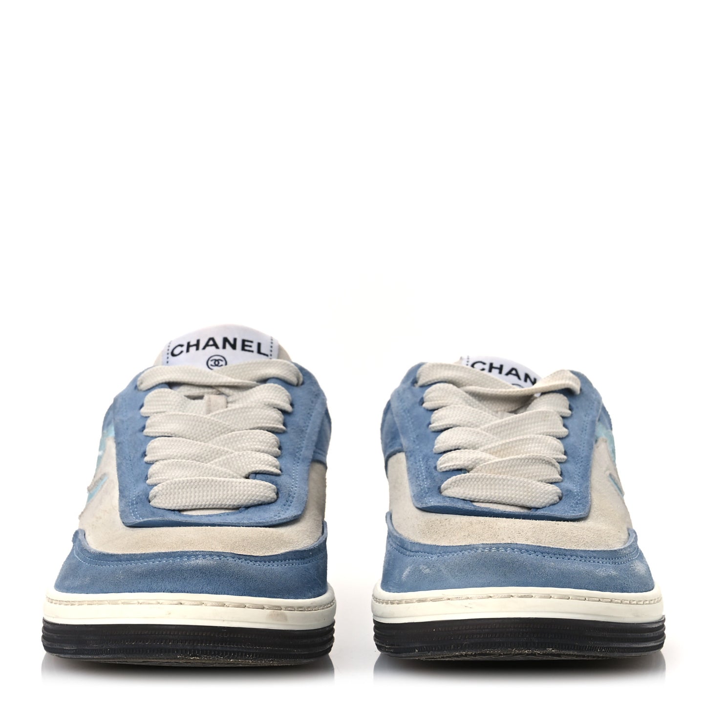 Suede Kidskin Womens CC Sneakers 37 White Blue