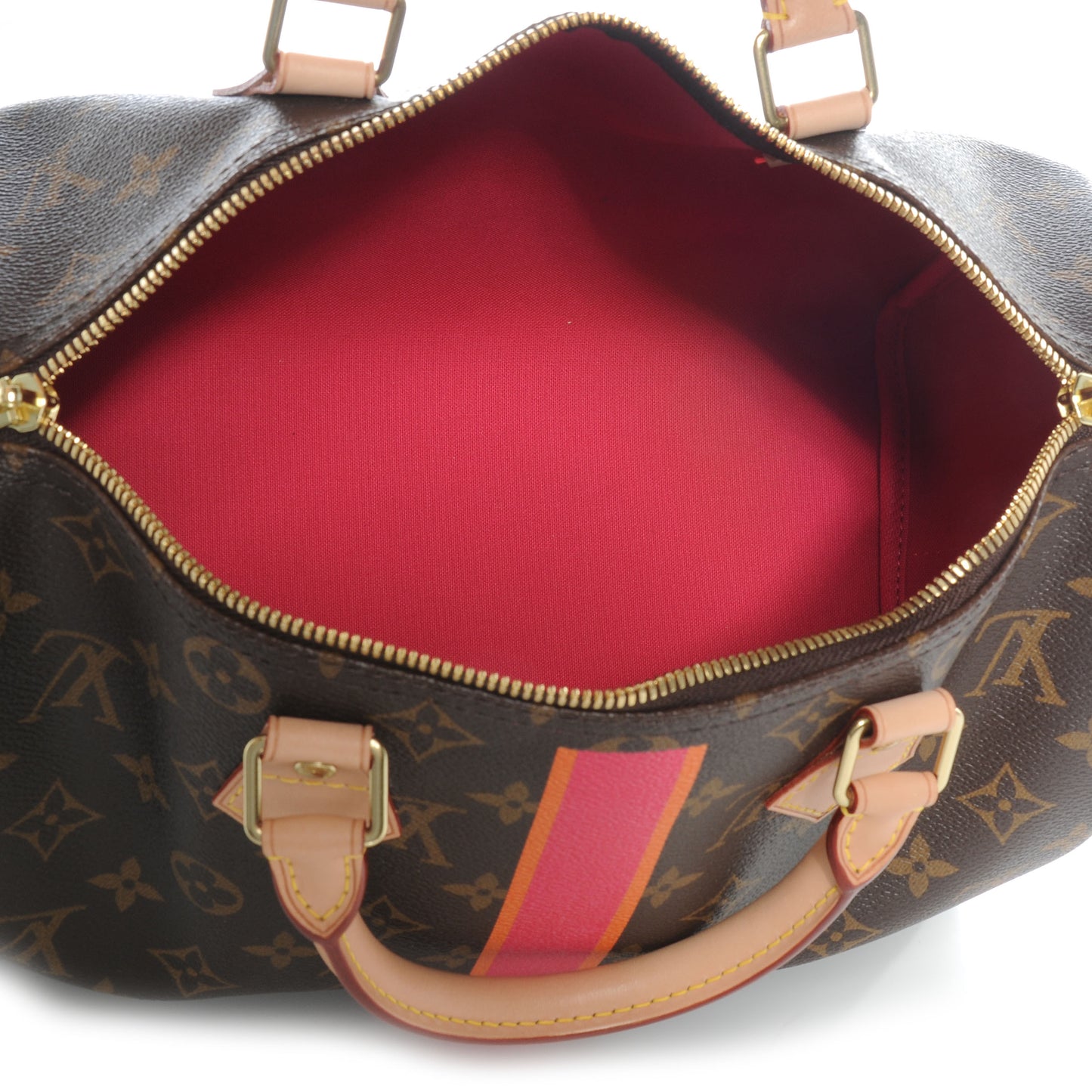 Mon Monogram Speedy Bandouliere 30 Fuchsia and Orange