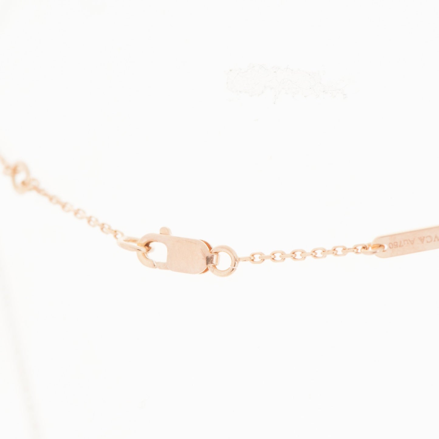 18K Rose Gold Carnelian Sweet Alhambra Pendant Necklace