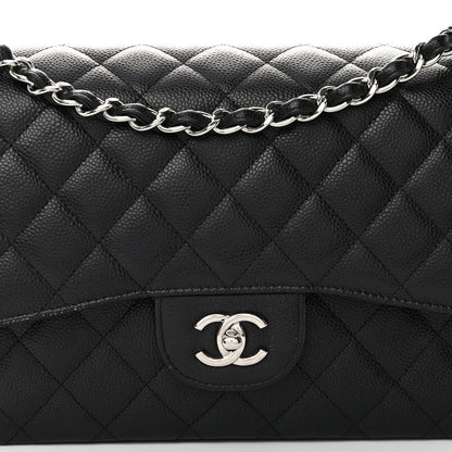 Chanel Caviar Quilted Jumbo Double Flap Black 8 of 11