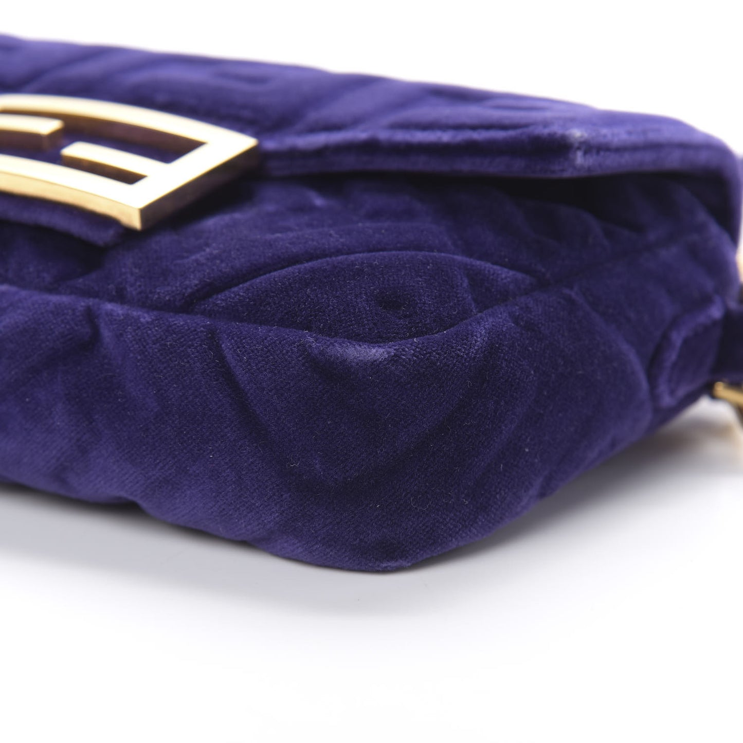 Velluto FF Embossed Mini Baguette Viola Plus