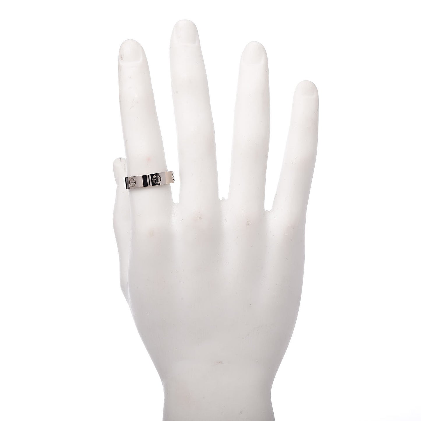 18K White Gold 5.5mm LOVE Ring 64 10.75