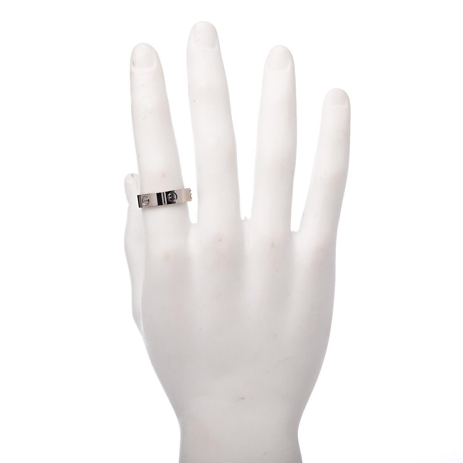 Cartier 18K White Gold 5.5mm LOVE Ring 64 10.75 2 of 5