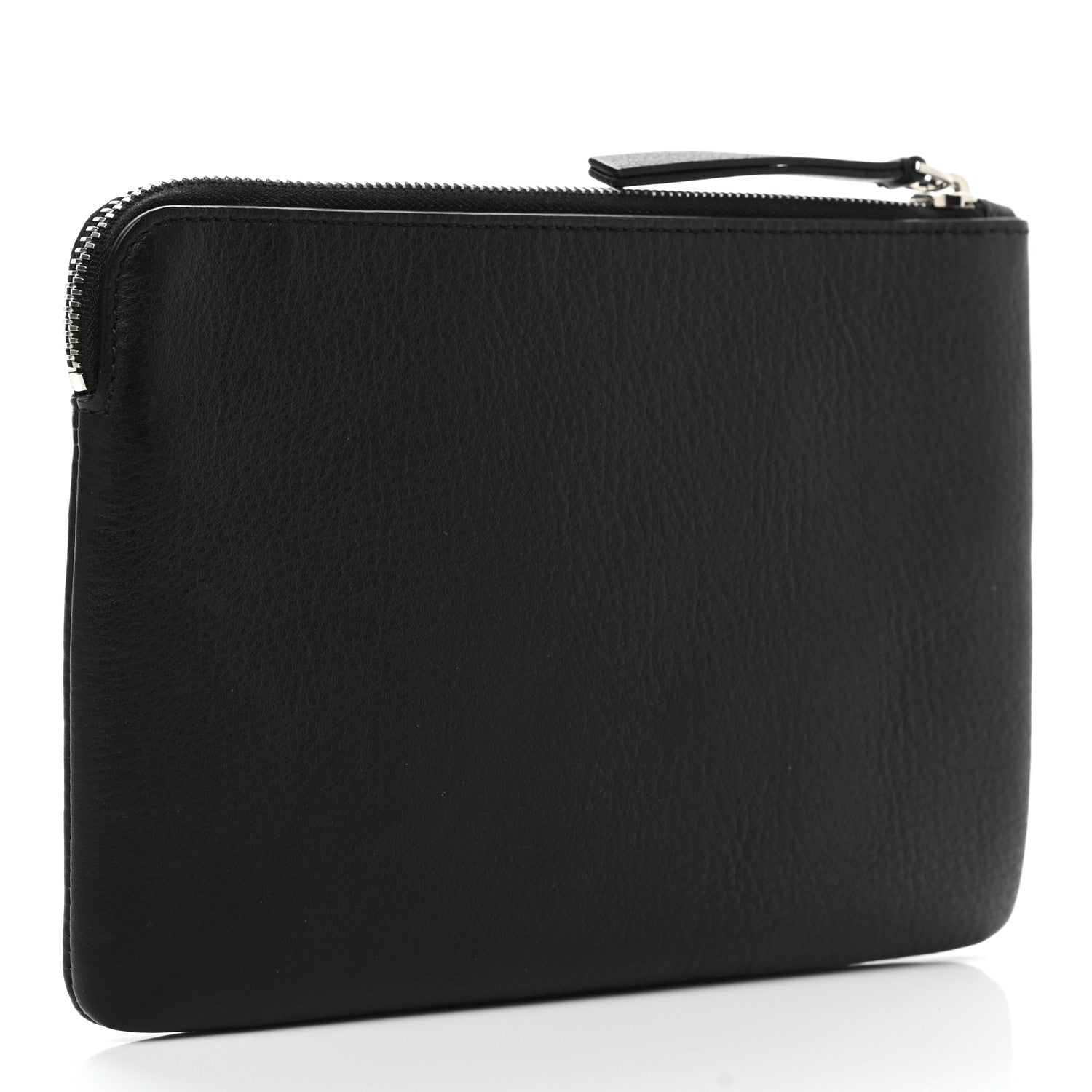 Balenciaga Calfskin Logo Medium Everyday Pouch Black 3 of 8