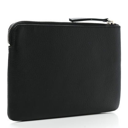 Balenciaga Calfskin Logo Medium Everyday Pouch Black 3 of 8