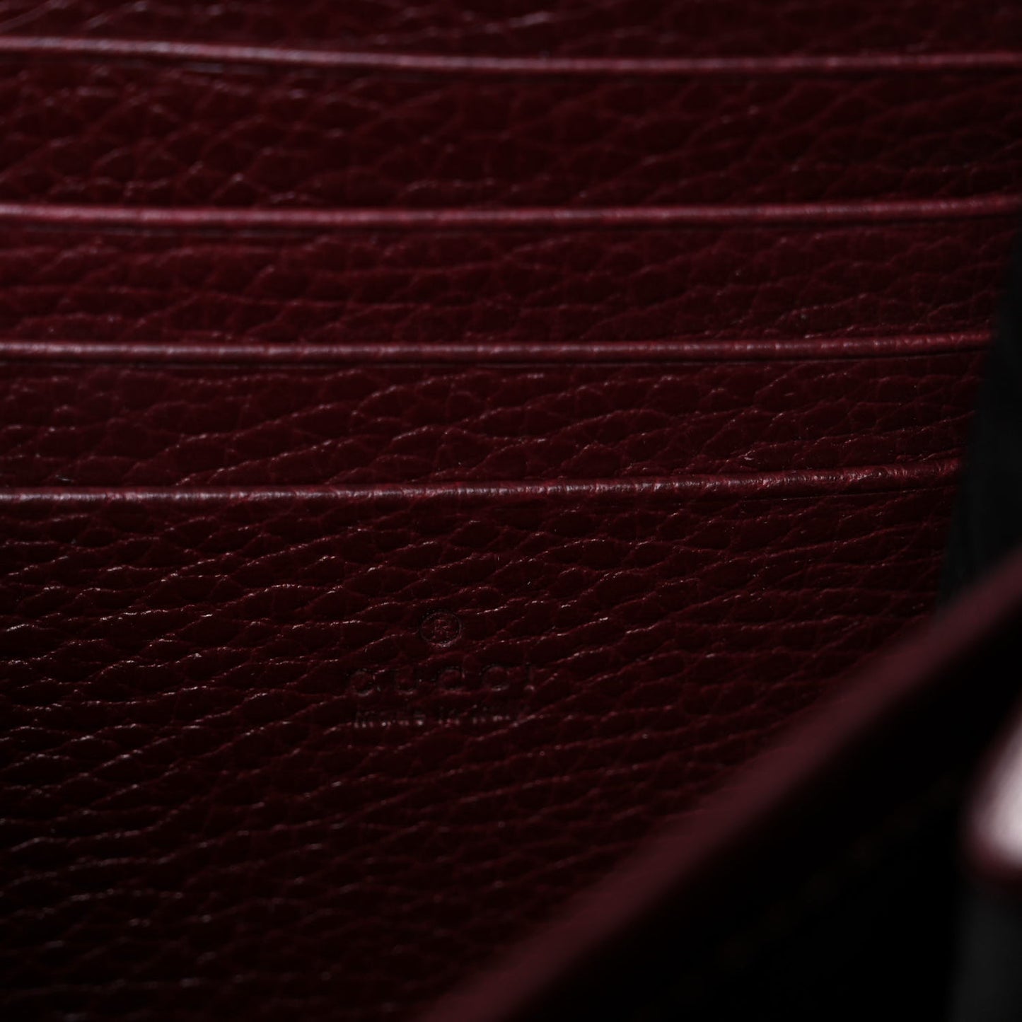 Dollar Calfskin Crystal Mini Dionysus Chain Wallet Vintage Bordeaux