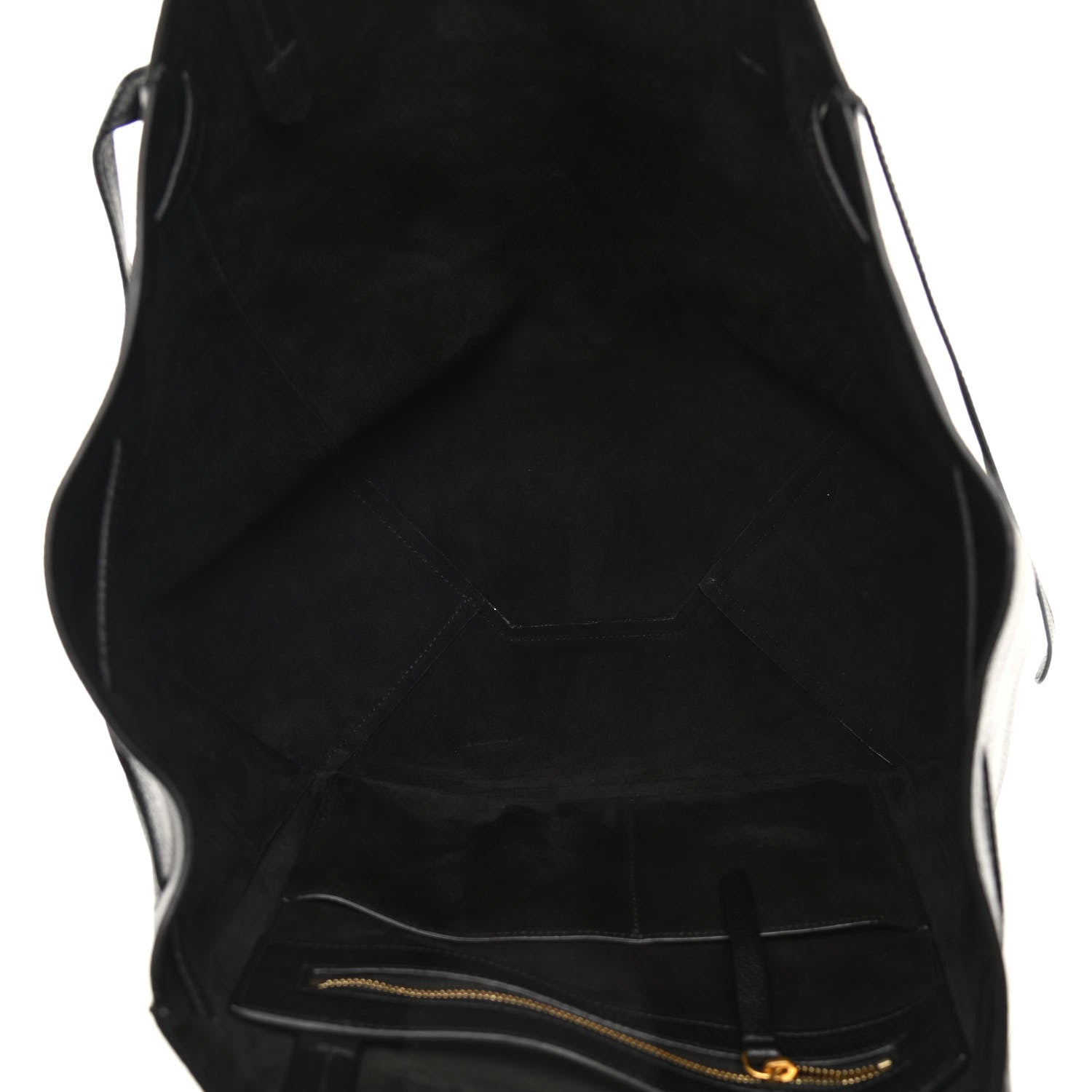 Celine Soft Grained Calfskin Small Belt Cabas Phantom Black 5 of 9