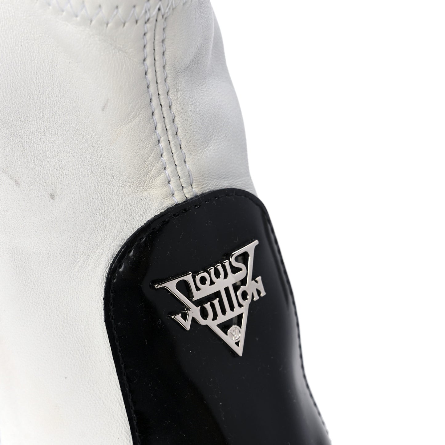 Glazed Calfskin Lambskin LV Archlight Sneaker Boots 40 Black White