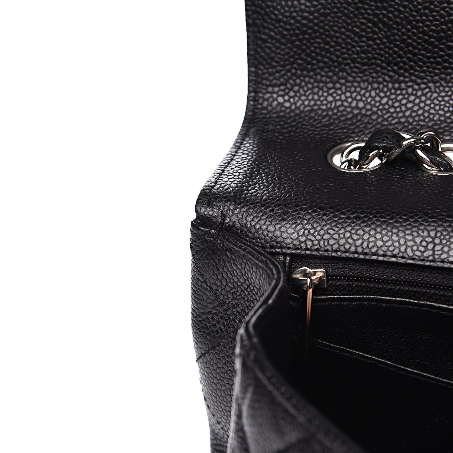 Caviar Quilted Jumbo Single Flap Black