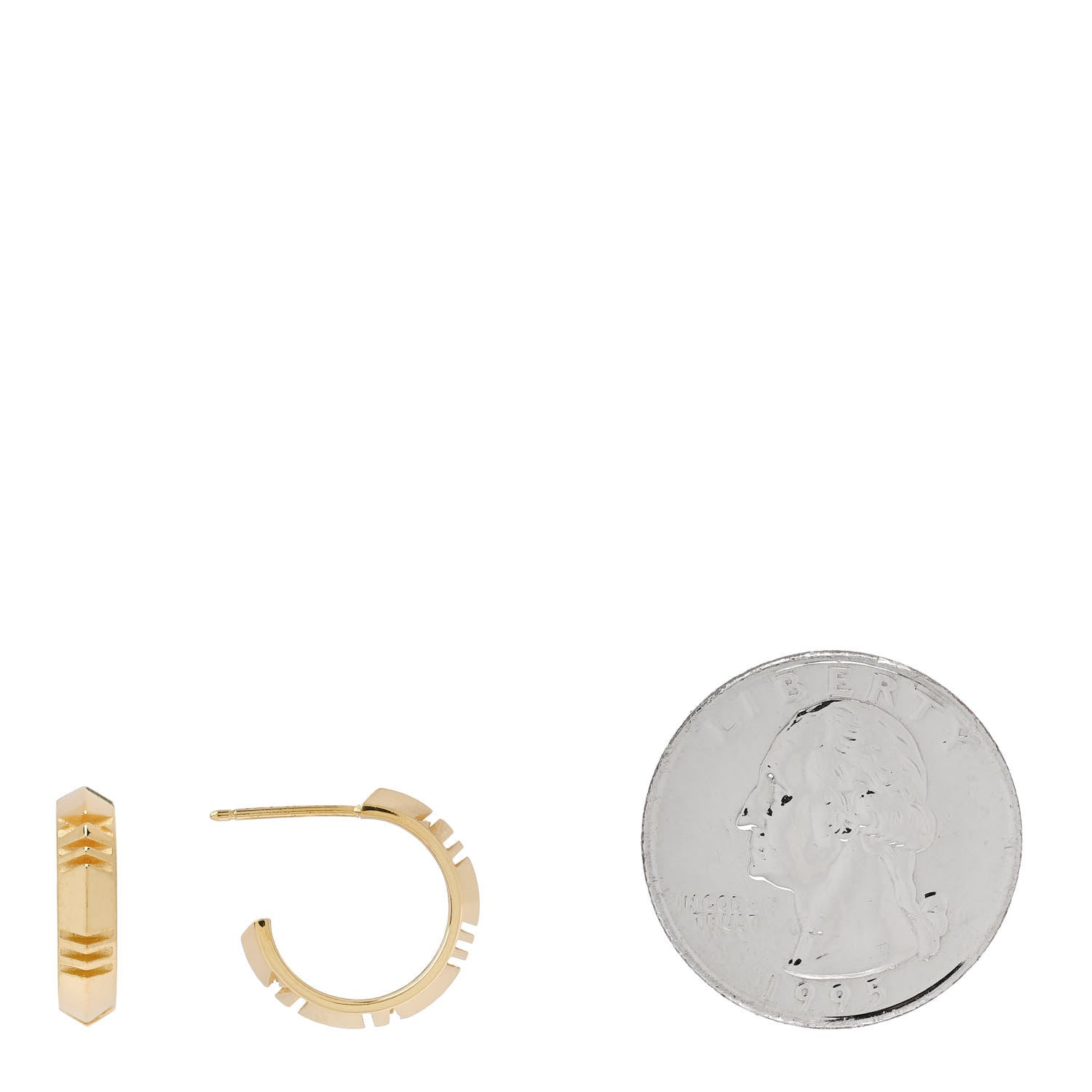 Tiffany 18K Yellow Gold Small Atlas X Hoop Earrings 2 of 4