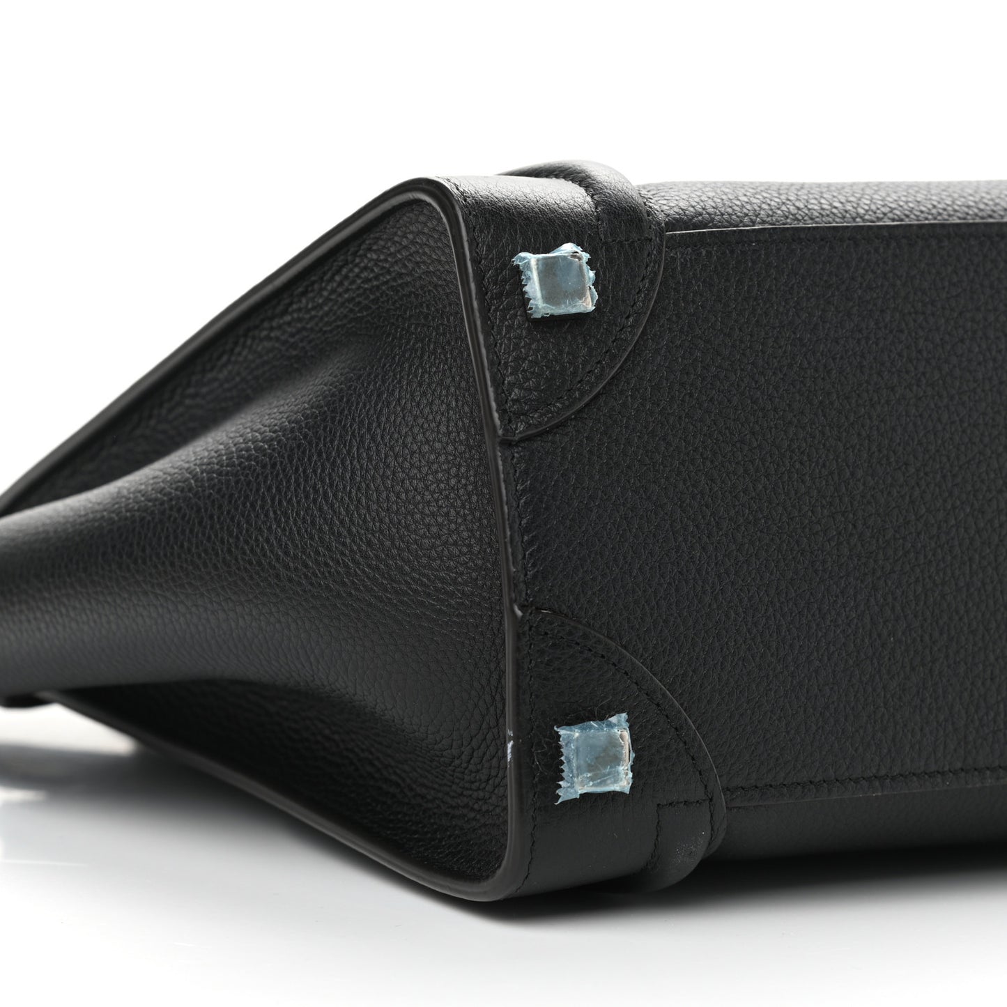 Drummed Calfskin Micro Luggage Black