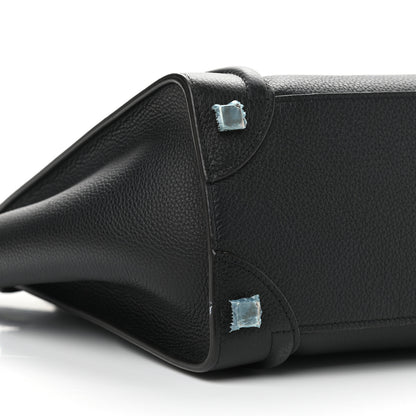 Celine Drummed Calfskin Micro Luggage Black 8 of 9