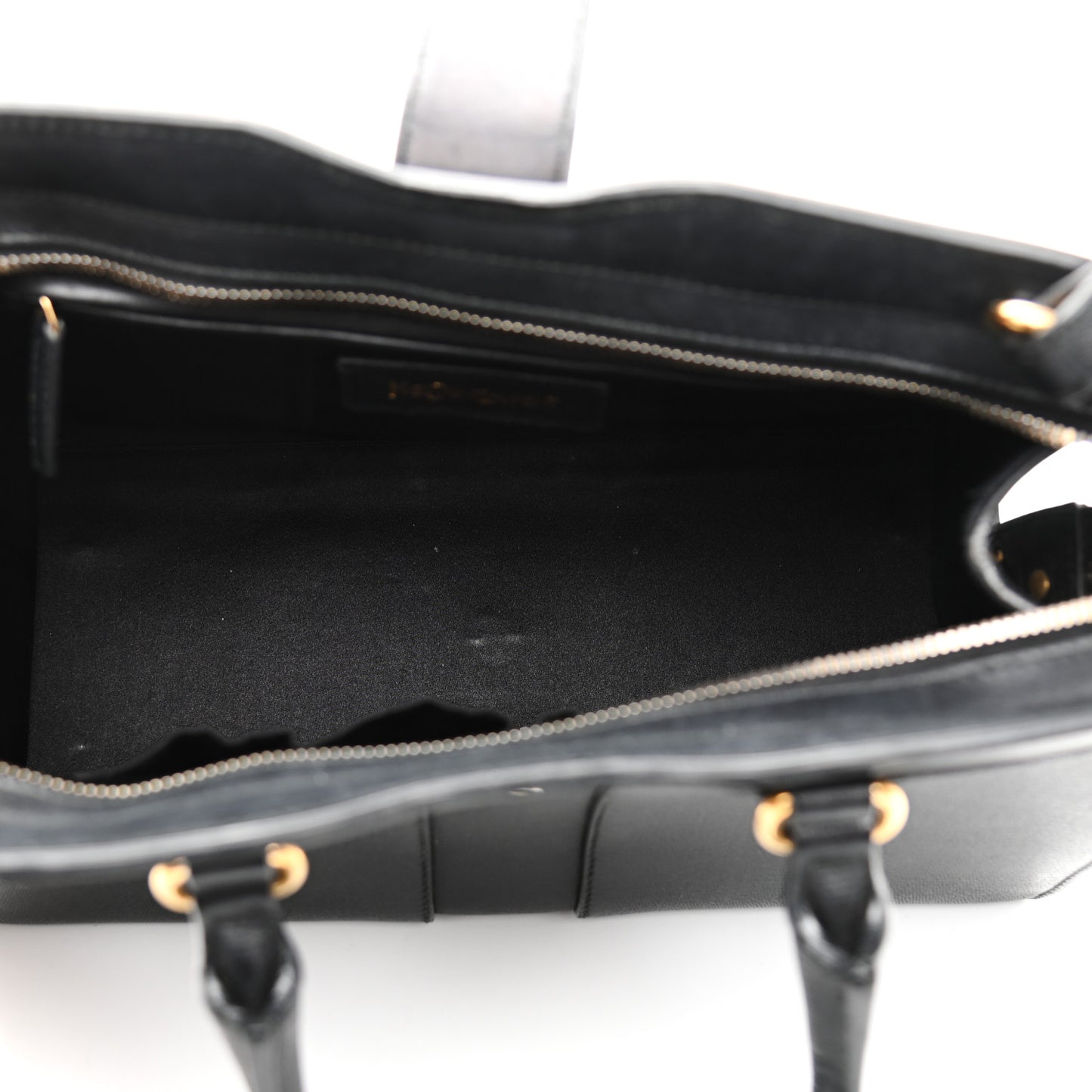 Textured Calfskin Small Cabas ChYc Black