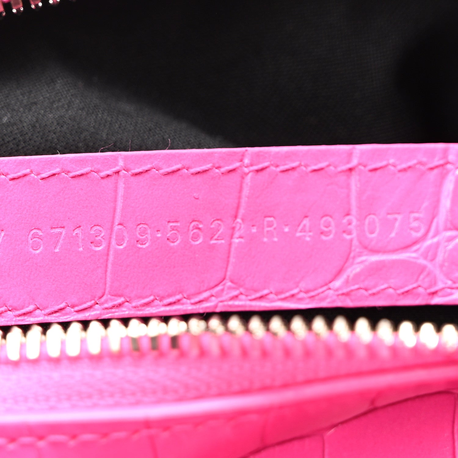 Balenciaga Extra Supple Calfskin Crocodile Embossed XS Le Cagole Shoulder Bag  Lipstick Pink 7 of 10