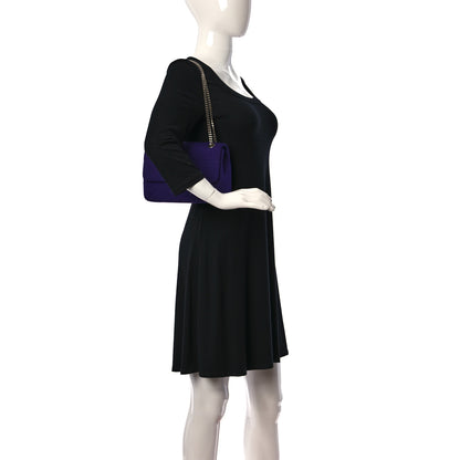 Saint Laurent Jersey Wool Patchwork Monogram Medium Jamie Baguette Purple 2 of 10
