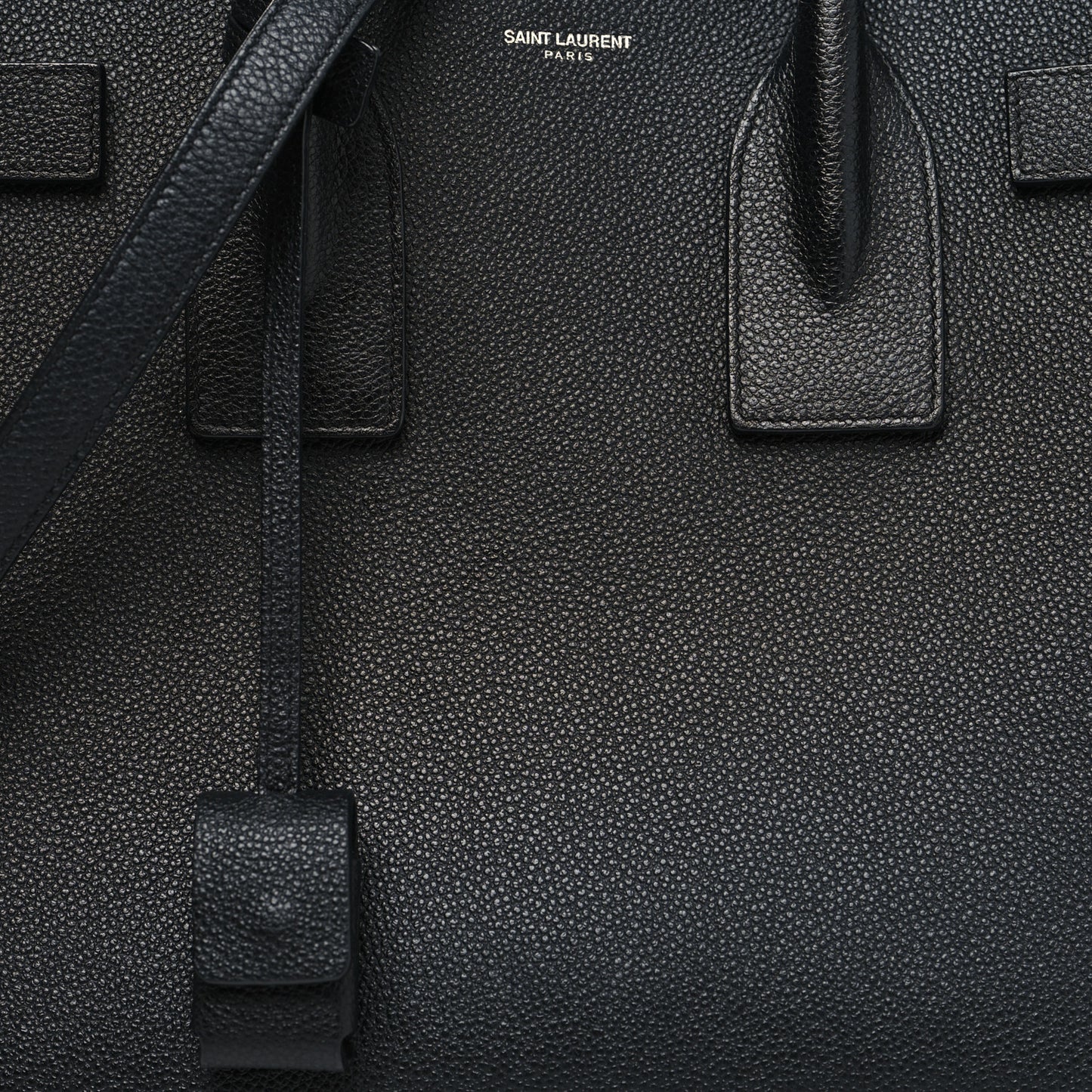 Grained Calfskin Small Sac De Jour Black