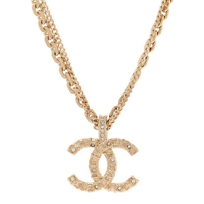 Chanel Crystal CC Multi Strand Chain Necklace Gold 4 of 6