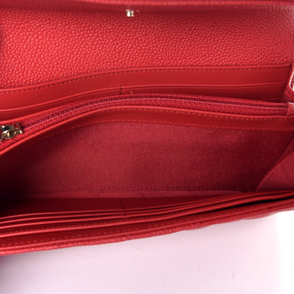 Chanel Caviar Quilted Boy Flap Wallet Red 9 of 16
