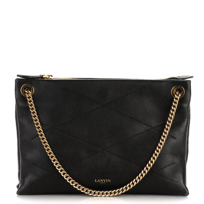 Lanvin Lambskin Quilted Small Sugar Shoulder Bag Black 1 of 7