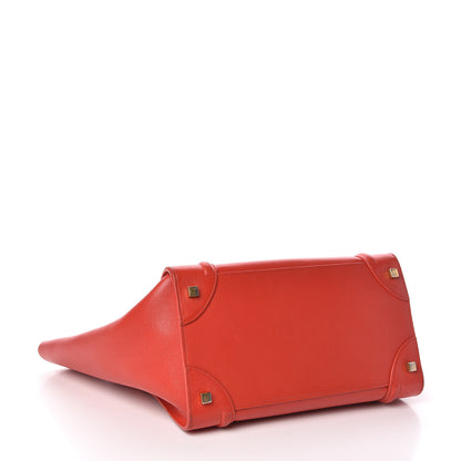 Celine Baby Calfskin Mini Luggage Coquelicot 4 of 8