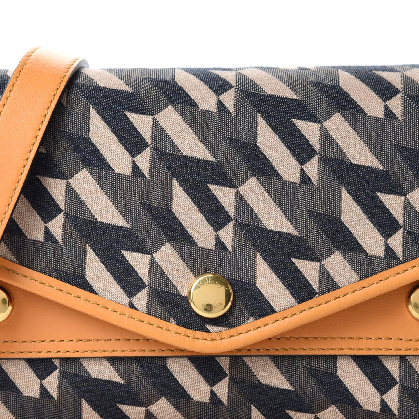 Econyl Nylon Jacquard Calfskin Mini M Satchel Deep Amber