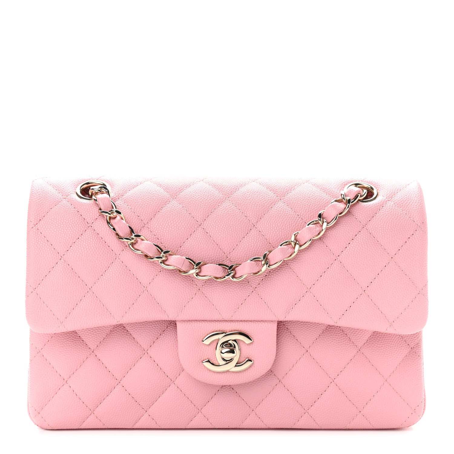 Chanel Caviar Quilted Small Double Flap Pink 1 of 11