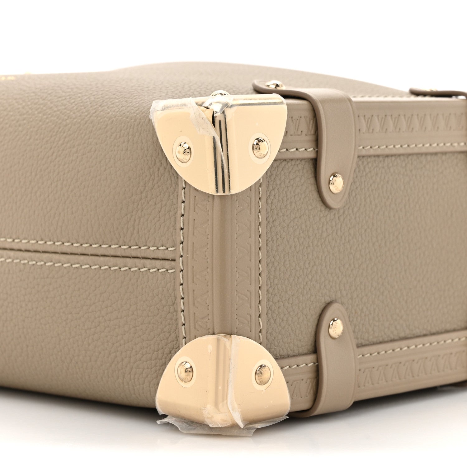 Louis Vuitton Calfskin Side Trunk MM Taupe 8 of 9