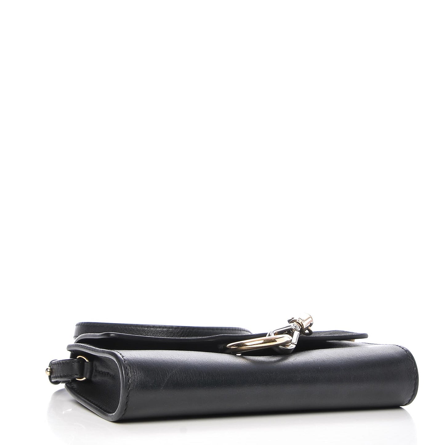 Suede Calfskin Mini Faye Shoulder Bag Black