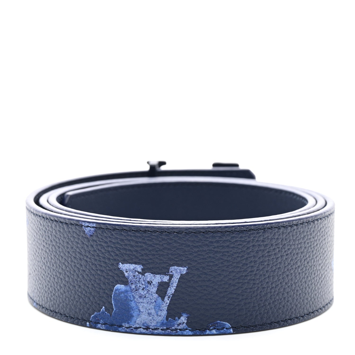 Louis Vuitton Monogram Watercolor 40mm Reversible LV Initiales Belt 100 40 Blue 2 of 6