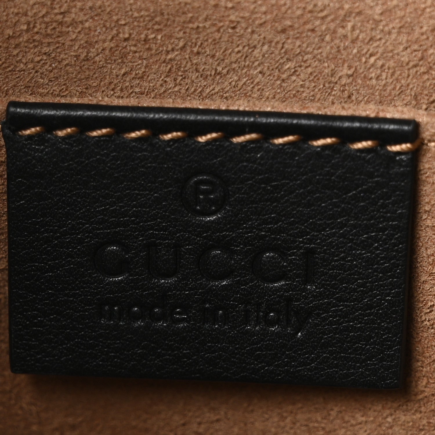 Gucci GG Supreme Monogram Calfskin Small Padlock Shoulder Bag Beige Black Cuir 6 of 11