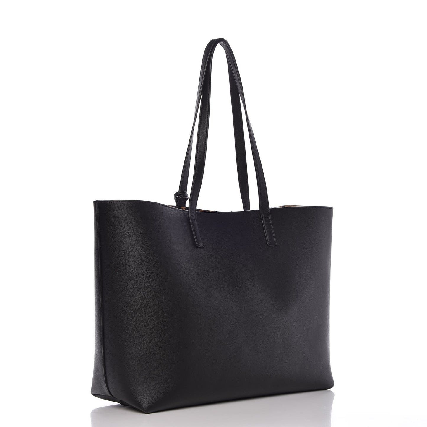 Calfskin Large Shopping Tote Black
