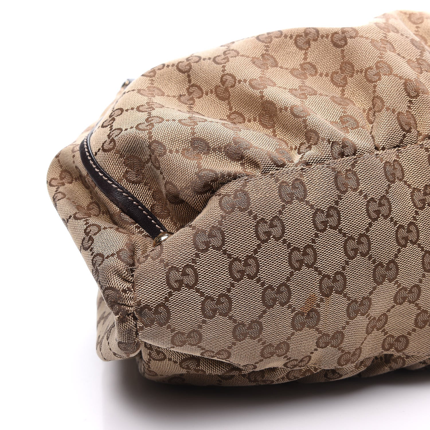 Gucci Monogram Large D Gold Hobo Dark Brown 6 of 10