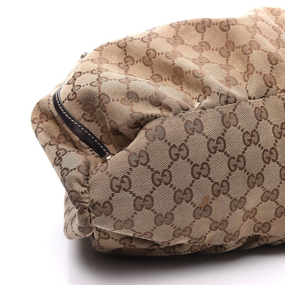 Gucci Monogram Large D Gold Hobo Dark Brown 6 of 10
