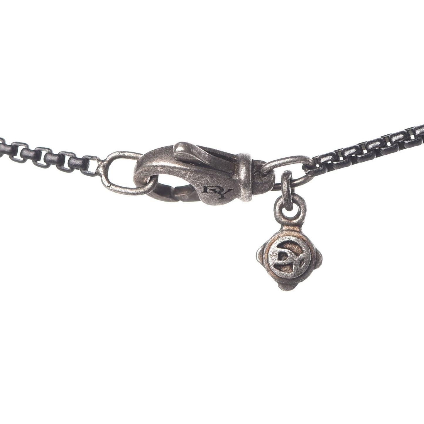 Darkened Sterling Silver 1.7mm Baby Box Chain Necklace