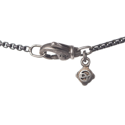 David Yurman Darkened Sterling Silver 1.7mm Baby Box Chain Necklace 5 of 5