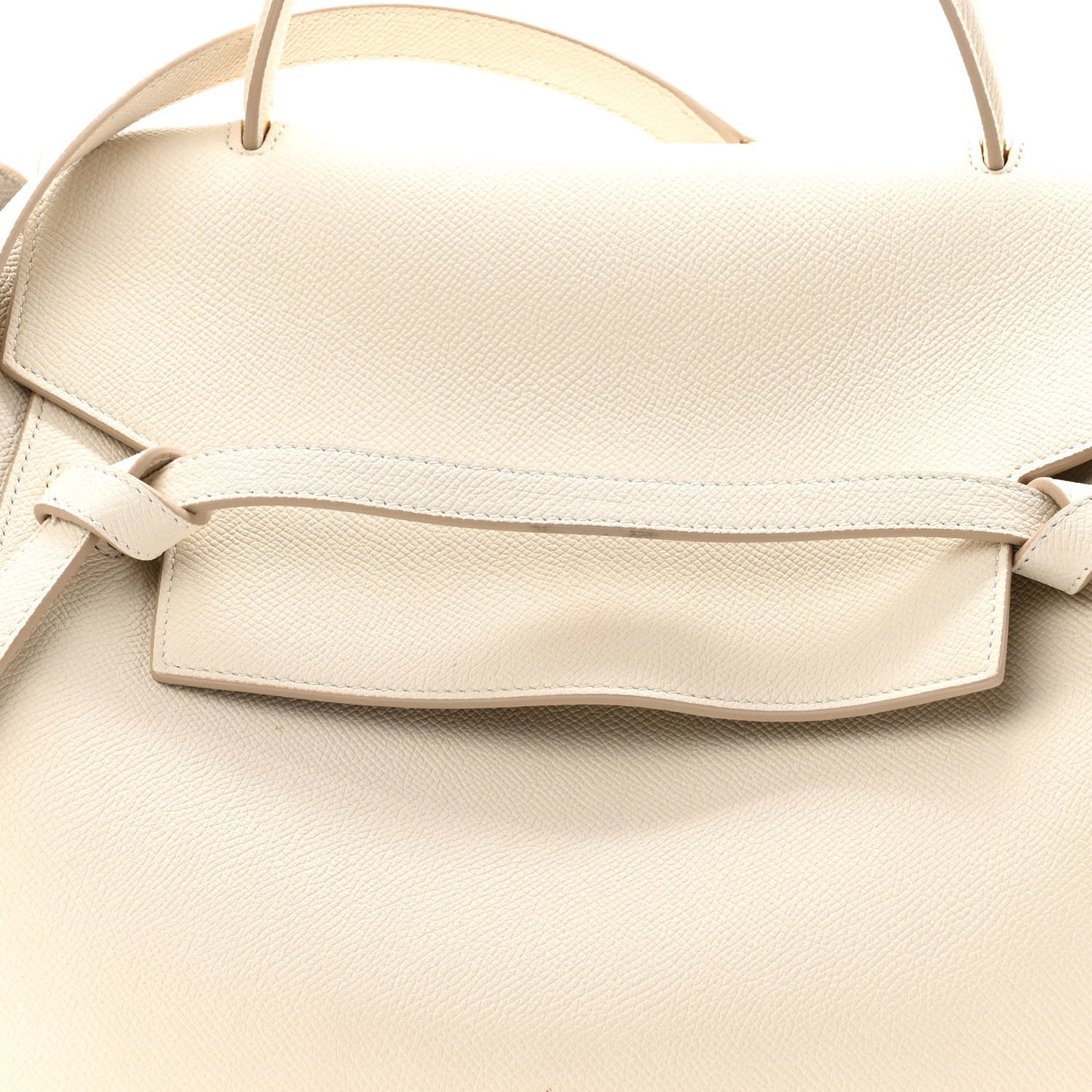 Grained Calfskin Mini Belt Bag White