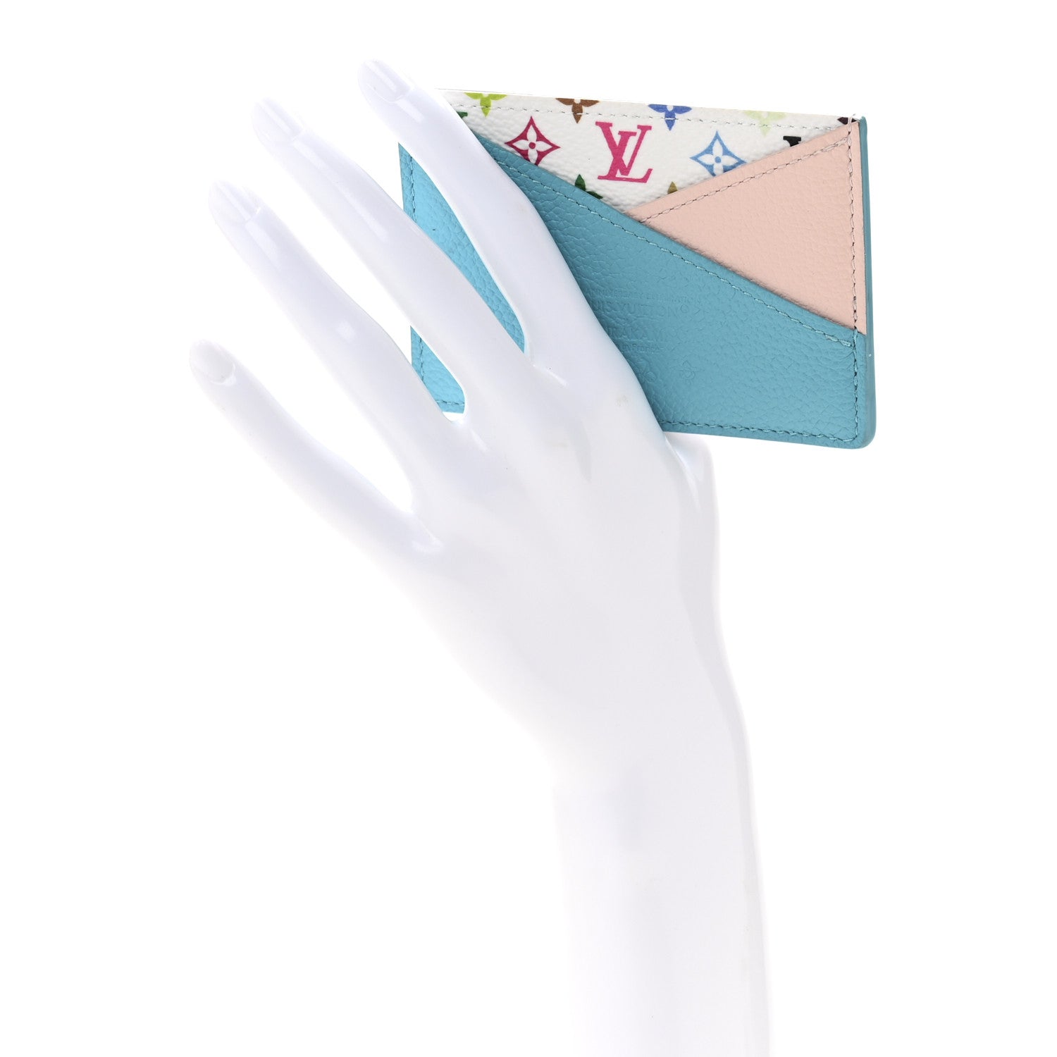 Louis Vuitton LV X TM Monogram Multicolor Criss-Cross Card Holder Kabira Blue Rose 2 of 7