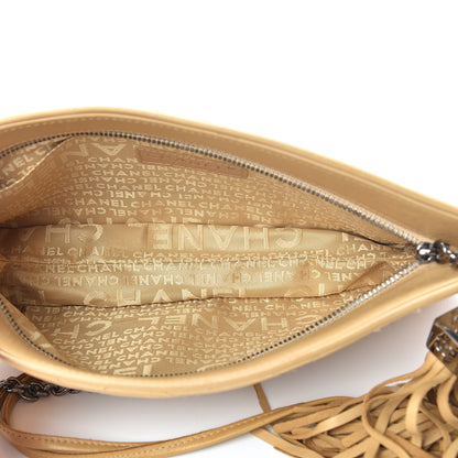 Chanel Lambskin Quilted Tassel Shoulder Bag Beige 4 of 11