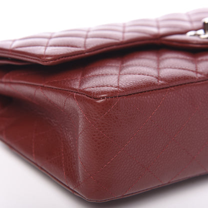 Chanel Caviar Quilted Medium Double Flap Dark Red 7 of 16