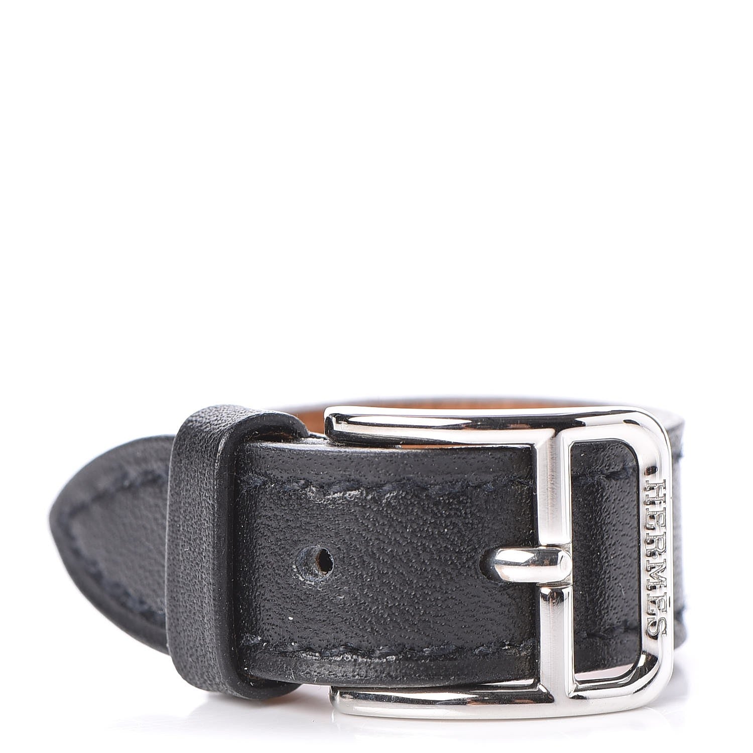 Hermes Tadelakt Etriviere Scarf Ring Black 1 of 7