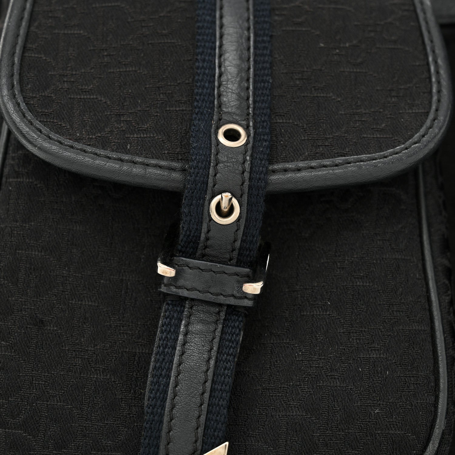 Christian Dior Monogram Pocket Satchel Black 14 of 17